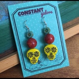 Jewelry - Dia de Los Muertos Sugar Skull Earrings Halloween Jewelry - Dia de Los Muertos Sugar Skull Earrings Halloween